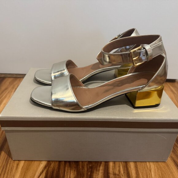 Marni, 38.5, Silver + Gold Sandal - Picture 4 of 8